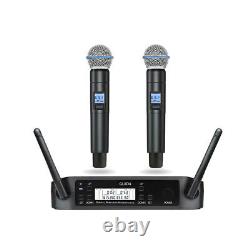 1 to 2 GLXD4 UHF Wireless Karaoke DJ Microphone System Dual Beta Handheld 58 Mic