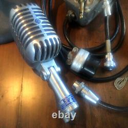 1953 Shure Brothers 55S Unidyne Dynamic Cardioid Microphone WithCable/Stand -Elvis