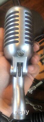 1953 Shure Brothers 55S Unidyne Dynamic Cardioid Microphone WithCable/Stand -Elvis