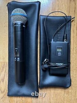 (2) Shure SLX4 G5 Receiver + SLX1 G5 Transmitter + SLX2/SM58 Mic Kit + UA844SWB