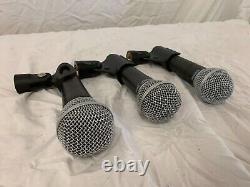 (2) Shure SM58, (1)SM48 Dynamic Handheld Vocal Microphone with Shure Bag and Mount