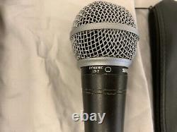 (2) Shure SM58, (1)SM48 Dynamic Handheld Vocal Microphone with Shure Bag and Mount