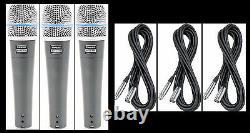 (3) New Shure BETA 57A Inst/Vocal Mic & Cables Auth Dealer Make Offer Buy It Now