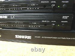 4 x Shure LX4 Wireless Receivers with WA405 Power Supply center & Power Cables