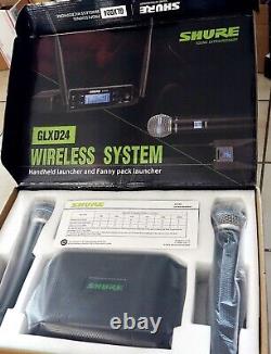 GLXD24 Vocal Dual Channel Wireless Microphone SHURE 2 MIC BETA58A Cordless GLXD4