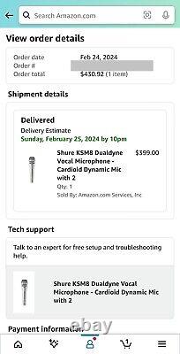 Just Brought Shure KSM8 Dualdyne Cardioid Dynamic Vocal Microphone Nickel