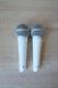 Lot Of 2 Shure Sm48 Cardioid Dynamic Microphone White Special Edition Rare