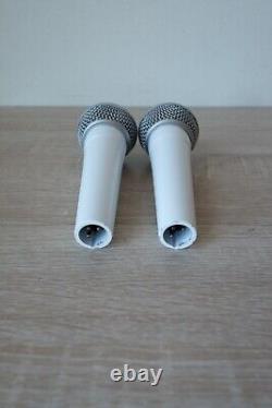 Lot Of 2 Shure SM48 Cardioid Dynamic Microphone White Special Edition Rare