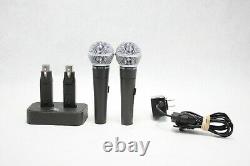 Lot of 2 Shure SM58S Vocal Microphone with 2x Revolabs Wireless Adapter
