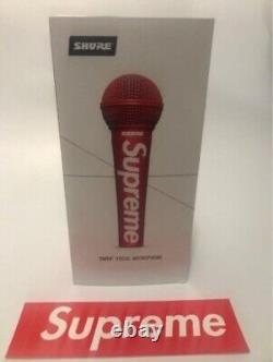 NEW! Authentic RED Supreme Shure SM58 Vocal Microphone RARE On Hand FreeShip USA