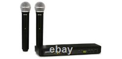 New Shure BLX288/PG58 Handheld Wireless Microphone System Come with 2 Microphone