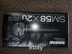 New Shure SM58-X2U Cardioid Dynamic Vocal Microphone w X2u XLR-to-USB Signal Adp