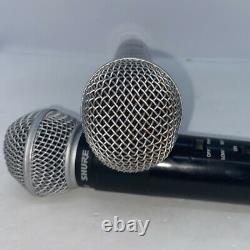 Pair of Shure SM58 Microphone T2 Vocal Artist Transmitter Wireless
