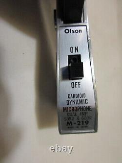 RARE'70's OLSON Cardioid Dynamic Microphone M-219, NIB, (Like the SHURE sm7)