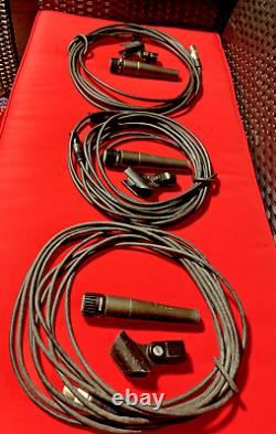 Set of 3 Shure SM57 Dynamic Micrephone's, comes with pro grade XLR cables/ clips