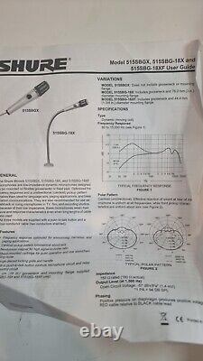 Shure 515SBG-18X Dynamic Wired Microphone in Original box