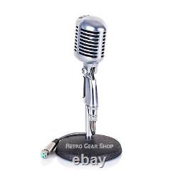 Shure 55S Unidyne Rare Vintage Microphone Dynamic Mic + Round Base Stand