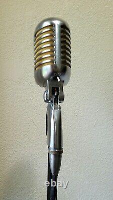 Shure 55SW Dynamic Mic with Cable and Stand TESTED AND WORKS