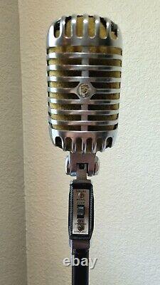 Shure 55SW Dynamic Mic with Cable and Stand TESTED AND WORKS