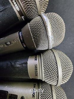 Shure 588SDX Dynamic XLR Professional Microphone Set of 5 + one Shure 658L