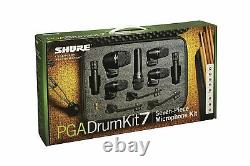 Shure 7 Piece Drum Microphone Kit Recording Mic Bundle with Case PGADRUMKIT7