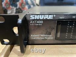 Shure AXT400 Axient Wireless Dual Receiver (470-698 MHz) Clean Nice A Band