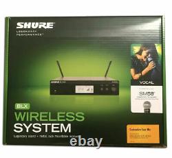 Shure BLX24R/SM58 Wireless Handheld Microphone System H11 Warranty Band NEW