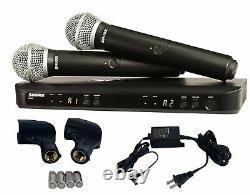 Shure BLX288/PG58 Dual Channel Handheld Vocal Microphone System H9 NEW WARRANTY