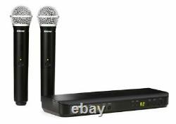 Shure BLX288/PG58 Wireless Dual Vocal System with 2 PG58 Mic Transmitter H9