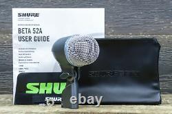 Shure Beta 52A Supercardioid Pickup Pattern Dynamic Kick Drum / Bass Microphone