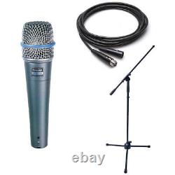 Shure Beta 57A Dynamic Mic Bundle- Shure Beta 57A Boom Stand and XLR Cable