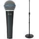 Shure Beta 58a Supercardioid Dynamic Vocal Microphone With Round Base Stand