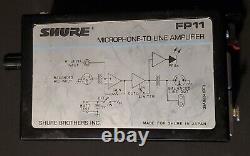 Shure Fp-11 Microphone-to-line Amplifier Made In USA