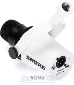 Shure MV7+ Hybrid Podcast Microphone White