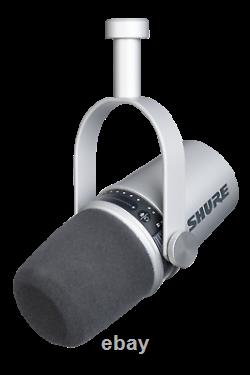 Shure MV7-K Professional Quality USB Dynamic Podcast Microphone Silver
