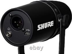 Shure MV7 Podcast Vocal Recording Live Stream Condenser Microphone in Black