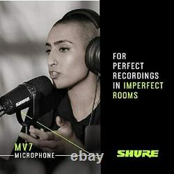 Shure MV7 USB Podcast Microphone for Podcasting, Recording, Live Streaming & Gam