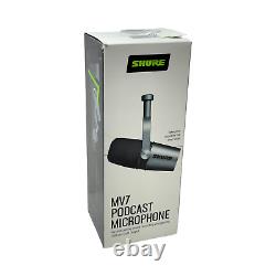 Shure MV7 USB/XLR Dynamic Podcast Microphone with Built-in Headphone Output
