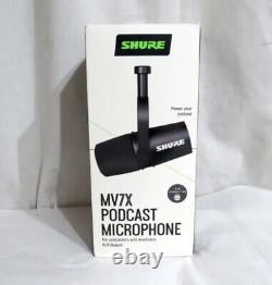 Shure MV7X XLR Podcast Dynamic Microphone Black