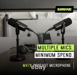 Shure MV7X XLR Podcast Microphone for Podcasting, Recording, Live Streaming & Ga