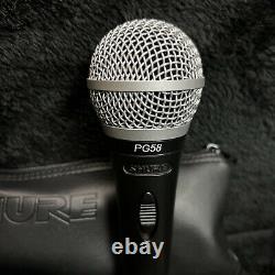 Shure PG-58 Microphone D479836 Cable With Pouch Included Excellent Original Clean