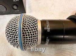 Shure SLX4 Receiver SLX2 BETA 58A Wireless Microphone System H19 542-572 MHz
