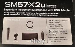 Shure SM57-X2U Dynamic Microphone + Shure A2WS-BLK Windscreen + XLR Cable
