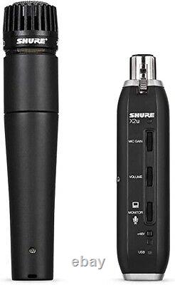 Shure SM57-X2U with X2U XLR-to-USB (Cardioid Dynamic Microphone) + Table Arm