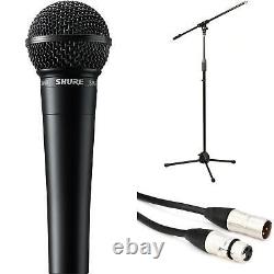 Shure SM58 Cardioid Dynamic Vocal Microphone with Cable and Stand Black