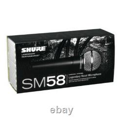 Shure SM58 Dynamic Vocal Mic with Boom Mic Stand and 6m 3-pin XLR Cable
