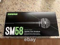 Shure SM58 Vocal Microphone with Clip and Carry Pouch New in Box