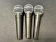 Shure Sm58 Wired Dynamic Microphones, 3 Of Them