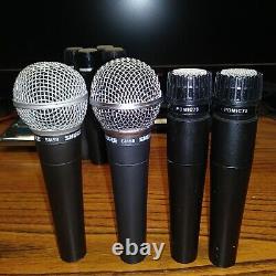 Shure SM58 x 2 and Pyle pdmic 78 x 2