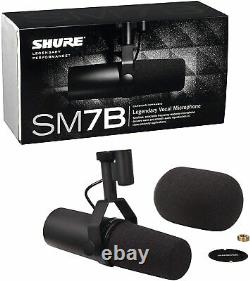 Shure SM7B Cardioid Dynamic Microphone Delivers Warm & Smooth Audio for Broadcas